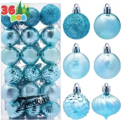 Joiedomi 36pcs Baby Blue Christmas Ornaments 1.57in -Christmas Ornaments Sales Store 1.57 Baby Blue Christmas Ball Ornaments 36Pcs 4 600x596 1