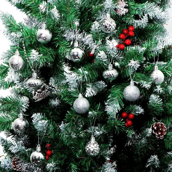 Joiedomi 36pcs Silver Christmas Balls Shatterproof 1.57in 7 Joiedomi 36pcs Silver Christmas Balls Shatterproof 1.57in - Image 5