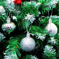 Joiedomi 36pcs Silver Christmas Balls Shatterproof 1.57in