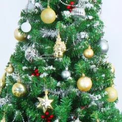 Joiedomi 10 Pcs Christmas Assorted Ornaments With A Star Tree Topper Gold, Silver & White -Christmas Ornaments Sales Store 10 Pcs Christmas Assorted Ornaments with a Star Tree Topper Gold Silver amp White 2 1 600x600 1