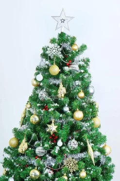 Joiedomi 10 Pcs Christmas Assorted Ornaments With A Star Tree Topper Gold, Silver & White -Christmas Ornaments Sales Store 10 Pcs Christmas Assorted Ornaments with a Star Tree Topper Gold Silver amp White 2