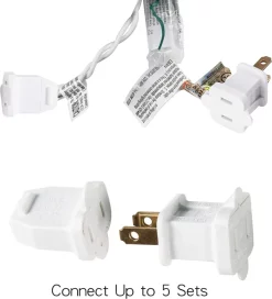 Joiedomi 100 White Wire Christmas Lights Set -Christmas Ornaments Sales Store 100 Clear White Wire Christmas Light Set 6 result 600x660 1