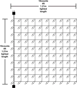 Joiedomi 100 Warm White Christmas Net Lights Decoration 4x4ft -Christmas Ornaments Sales Store 100 Incandescent Warm White Christmas Net Lights Decoration 5 result 600x684 1