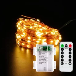 Joiedomi 100 LED Warm White Led Copper Wire String Lights 33ft