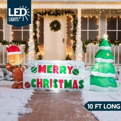 Joiedomi 10ft Gingerbread Man Christmas Inflatable 9 Joiedomi 10ft Gingerbread Man Christmas Inflatable -Christmas Ornaments Sales Store 10ft Gingerbread Man Christmas Inflatable 2 600x600 1