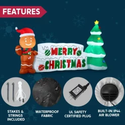 Joiedomi 10ft Gingerbread Man Christmas Inflatable 13 Joiedomi 10ft Gingerbread Man Christmas Inflatable -Christmas Ornaments Sales Store 10ft Gingerbread Man Christmas Inflatable 4 600x600 1