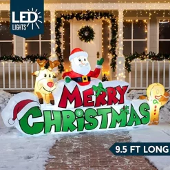 Joiedomi 9.5ft Inflatable LED Merry Christmas Decoration 9 Joiedomi 9.5ft Inflatable LED Merry Christmas Decoration -Christmas Ornaments Sales Store 10ft Inflatable LED Merry Christmas Decoration 8 600x600 1