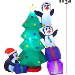 Joiedomi 8ft Inflatable LED Penguins Decorating Tree -Christmas Ornaments Sales Store 10ft Inflatable LED Penguins Decorating Tree 3