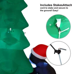 Joiedomi 8ft Inflatable LED Penguins Decorating Tree -Christmas Ornaments Sales Store 10ft Inflatable LED Penguins Decorating Tree 7 600x623 1
