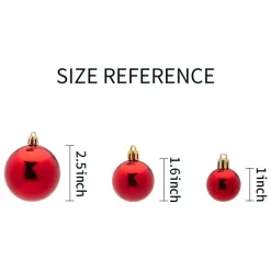 Joiedomi 110pcs Red And Gold Christmas Ball Ornaments -Christmas Ornaments Sales Store 110 Pcs Christmas Assorted Ornaments with a Star Tree Topper Red Gold amp White 4 result 600x600 1
