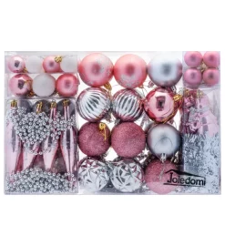Joiedomi 110pcs Rose Gold And White Christmas Ornament Balls