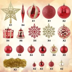 Joiedomi 110pcs Red And Gold Christmas Ornament Balls -Christmas Ornaments Sales Store 110pcs Red and Gold Christmas Ornament Balls 4 600x600 1