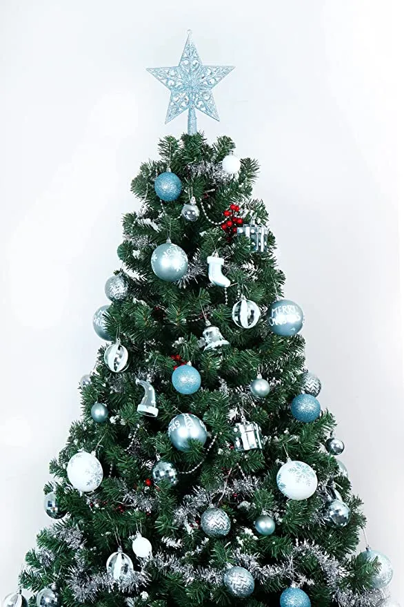 Joiedomi 112pcs Baby Blue And White Christmas Ornaments 8 Joiedomi 112pcs Baby Blue And White Christmas Ornaments - Image 6