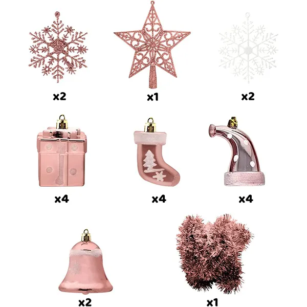 Joiedomi 112pcs Rose Gold And White Christmas Ball Ornaments 7 Joiedomi 112pcs Rose Gold And White Christmas Ball Ornaments - Image 5