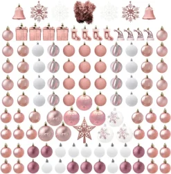 Joiedomi 112pcs Rose Gold And White Christmas Ball Ornaments 10 Joiedomi 112pcs Rose Gold And White Christmas Ball Ornaments -Christmas Ornaments Sales Store 112pcs Rose Gold and White Christmas Ball Ornaments 4 600x610 1