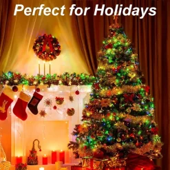 Joiedomi 3x150 Multicolor Green Wire String Lights 116.1ft -Christmas Ornaments Sales Store 116.1 FT 450 Count Christmas Multicolor Green Wire String Lights 6 result 600x600 1