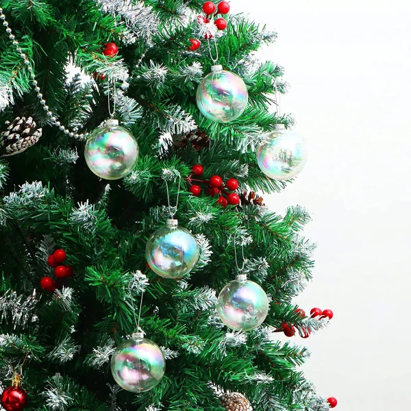 Joiedomi 12pcs Clear Plastic Christmas Ball Ornaments 6 Joiedomi 12pcs Clear Plastic Christmas Ball Ornaments - Image 4