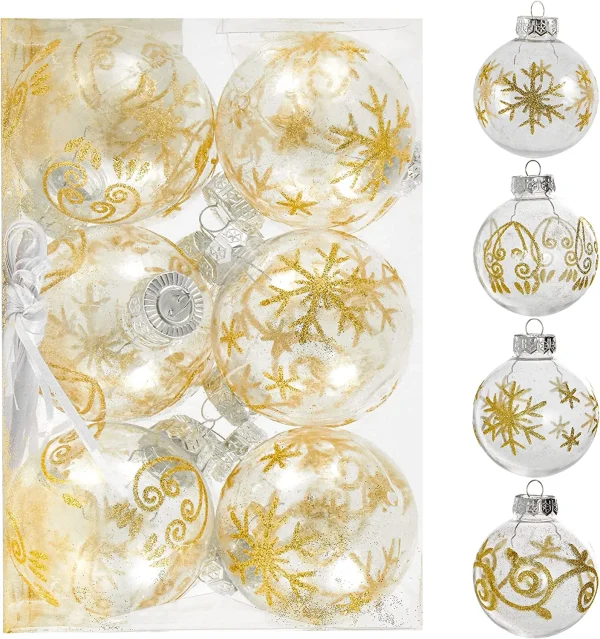 Joiedomi 12pcs Transparent Christmas Ball Ornament 15in 3 Joiedomi 12pcs Transparent Christmas Ball Ornament 15in