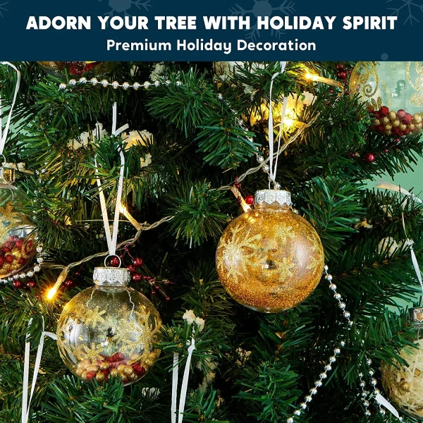 Joiedomi 12pcs Transparent Christmas Ball Ornament 15in 5 Joiedomi 12pcs Transparent Christmas Ball Ornament 15in - Image 3