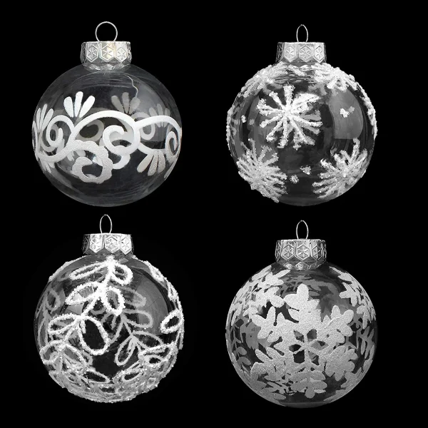 Joiedomi 12pcs Clear Christmas Balls 3.15in 3 Joiedomi 12pcs Clear Christmas Balls 3.15in