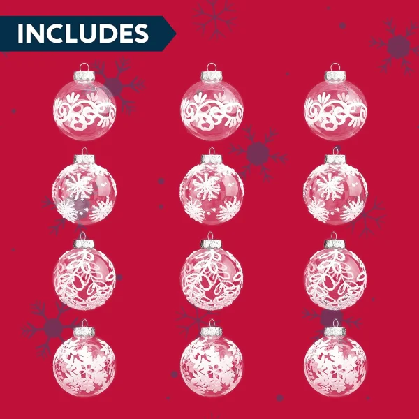 Joiedomi 12pcs Clear Christmas Balls 3.15in 8 Joiedomi 12pcs Clear Christmas Balls 3.15in - Image 6