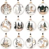 Joiedomi 12pcs Wooden Reindeer Christmas Ornaments -Christmas Ornaments Sales Store 12 Pcs Wooden Reindeer Hanging Ornaments 6 600x599 1