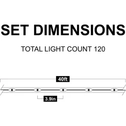 Joiedomi 120 LED Multicolor Rope Light 46ft -Christmas Ornaments Sales Store 120 LED Rope Light Multicolor 46ft