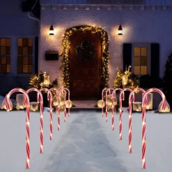 Joiedomi 12pcs Christmas Candy Cane Pathway 17in