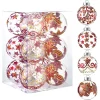 Joiedomi 12pcs Assorted Christmas Clear Ornament Balls 3.15in