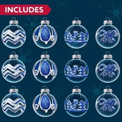 Joiedomi 12pcs Blue And White Clear Christmas Ball Ornaments -Christmas Ornaments Sales Store 12pcs Blue and White Clear Christmas Ball Ornaments 7 结果 1