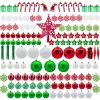 Joiedomi 132pcs Red Green White Shatterproof Christmas Ornaments