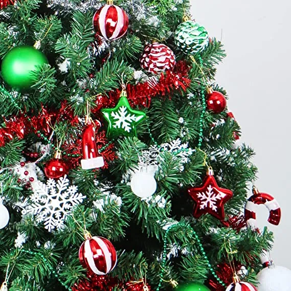 Joiedomi 132pcs Red Green White Shatterproof Christmas Ornaments 8 Joiedomi 132pcs Red Green White Shatterproof Christmas Ornaments - Image 6