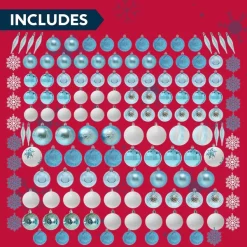Joiedomi 133pcs Assorted Blue And White Christmas Ornaments Set 13 Joiedomi 133pcs Assorted Blue And White Christmas Ornaments Set -Christmas Ornaments Sales Store 133pcs Assorted Blue and White Christmas Ornaments Set 3 600x600 1