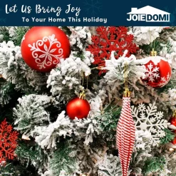 Joiedomi 133pcs Assorted Red And White Christmas Ornaments Set 12 Joiedomi 133pcs Assorted Red And White Christmas Ornaments Set -Christmas Ornaments Sales Store 133pcs Assorted Red and White Christmas Ornaments Set 5 600x600 1