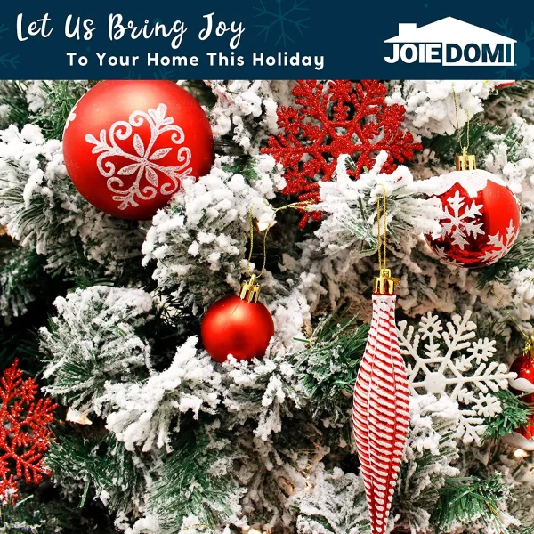 Joiedomi 133pcs Assorted Red And White Christmas Ornaments Set 7 Joiedomi 133pcs Assorted Red And White Christmas Ornaments Set - Image 5