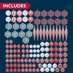 Joiedomi 133pcs Rose Gold And White Christmas Ball Ornaments 13 Joiedomi 133pcs Rose Gold And White Christmas Ball Ornaments -Christmas Ornaments Sales Store 133pcs Rose Gold and White Christmas Ball Ornaments 5 600x600 1