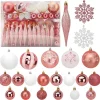 Joiedomi 133pcs Rose Gold And White Christmas Ball Ornaments -Christmas Ornaments Sales Store 133pcs Rose Gold and White Christmas Ball Ornaments 600x588 1