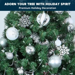 Joiedomi 133pcs White And Silver Christmas Tree Ornaments 10 Joiedomi 133pcs White And Silver Christmas Tree Ornaments -Christmas Ornaments Sales Store 133pcs White and Silver Christmas Tree Ornaments 6 600x600 1
