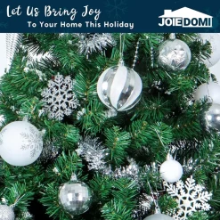 Joiedomi 133pcs White And Silver Christmas Tree Ornaments 12 Joiedomi 133pcs White And Silver Christmas Tree Ornaments -Christmas Ornaments Sales Store 133pcs White and Silver Christmas Tree Ornaments 7 600x600 1