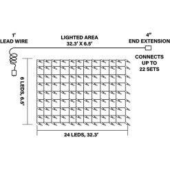 Joiedomi 144 LED Warm White Led Christmas Net Lights -Christmas Ornaments Sales Store 144 LED Warm White Christmas Net Lights 1
