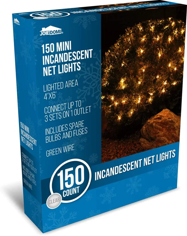Joiedomi 150 LED Warm White Christmas Icicle Light 4x6ft 4 Joiedomi 150 LED Warm White Christmas Icicle Light 4x6ft - Image 2