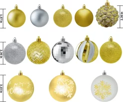 Joiedomi 157pcs Gold Silver & White Assorted Christmas Ornaments -Christmas Ornaments Sales Store 157 Pcs Gold amp Silver Christmas Ornaments 5 result 600x500 1