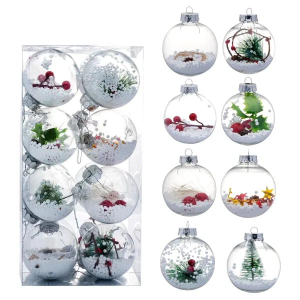 Joiedomi 16pcs Chrismas Ball Snow Filled Christmas Ornaments 3 Joiedomi 16pcs Chrismas Ball Snow Filled Christmas Ornaments