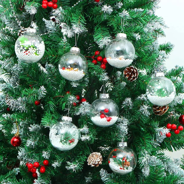 Joiedomi 16pcs Chrismas Ball Snow Filled Christmas Ornaments 6 Joiedomi 16pcs Chrismas Ball Snow Filled Christmas Ornaments - Image 4