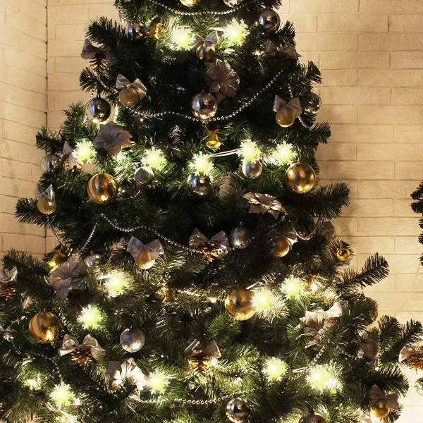 Joiedomi 2x40 LED Warm White Led Snowflake String Lights 16ft 7 Joiedomi 2x40 LED Warm White Led Snowflake String Lights 16ft - Image 5