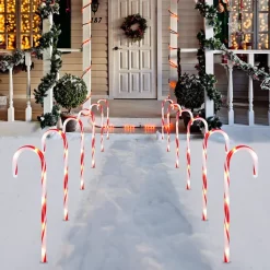 Joiedomi 12pcs Red Light Up Candy Cane Pathway Markers 17in 11 Joiedomi 12pcs Red Light Up Candy Cane Pathway Markers 17in -Christmas Ornaments Sales Store 17 Christmas Candy Cane Pathway Markers Lights 12 Packs Thick Red 5 result 600x600 1