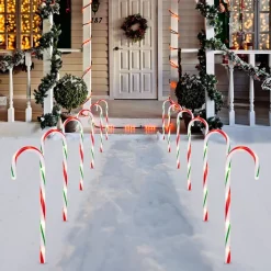 Joiedomi 6pcs Christmas Pathway Lights Candy Cane 17in 12 Joiedomi 6pcs Christmas Pathway Lights Candy Cane 17in -Christmas Ornaments Sales Store 17 Green Christmas Candy Cane Pathway Markers Lights with Stake Set of 12 5 result 600x600 1