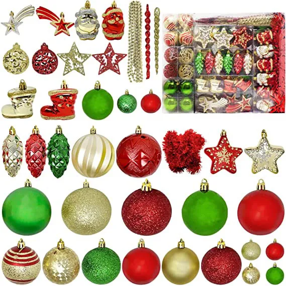 Joiedomi 179pcs Red, Green And Gold Christmas Tree Ornaments 3 Joiedomi 179pcs Red, Green And Gold Christmas Tree Ornaments