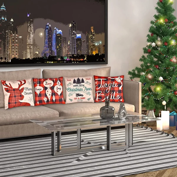 Joiedomi Christmas Buffalo Pillow Covers 18in 8 Joiedomi Christmas Buffalo Pillow Covers 18in - Image 6