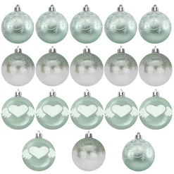 Joiedomi 18pcs Shatterproof Teal Christmas Ornaments 2.36in